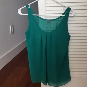 Emerald green gauzy swing top